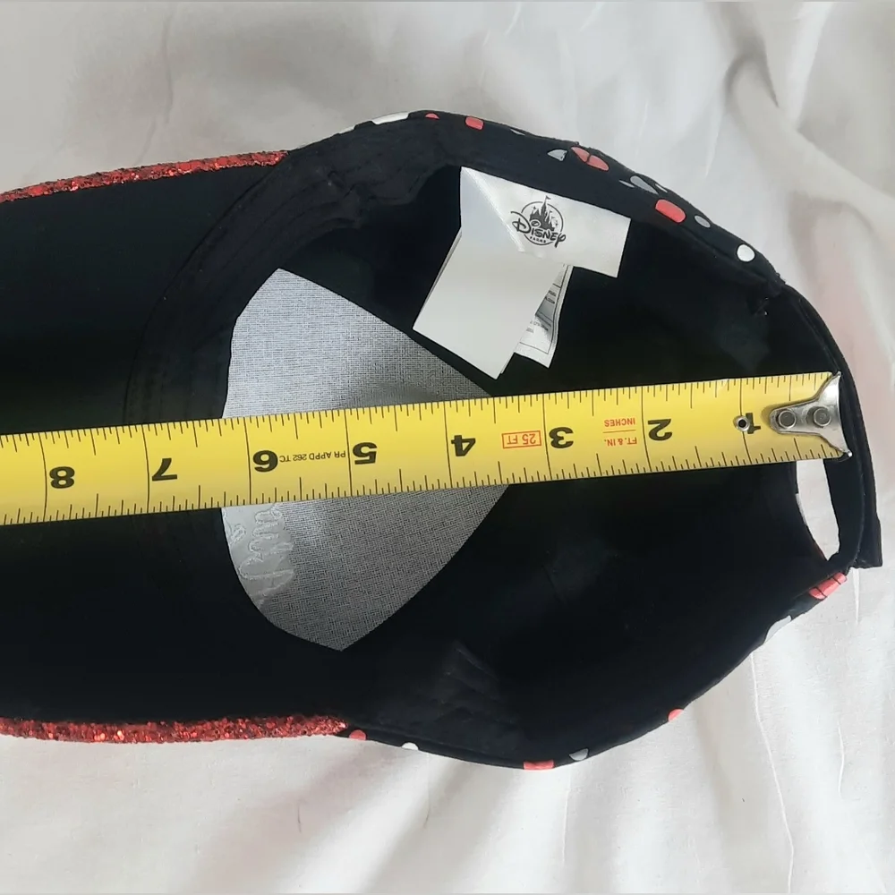 Disney Parks Minnie Mouse Youth Hat Glitter Sequin Bow Always Be You Cap Black